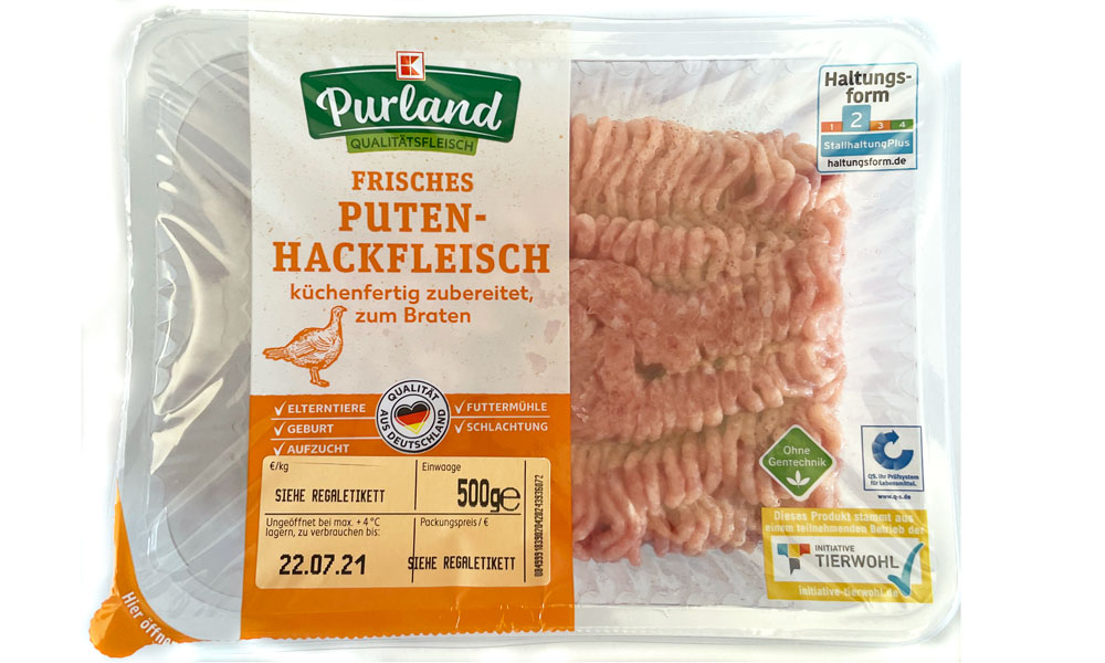 zubereitet Frisches Puten-Hackfleisch, | Purland Lebensmittelklarheit küchenfertig