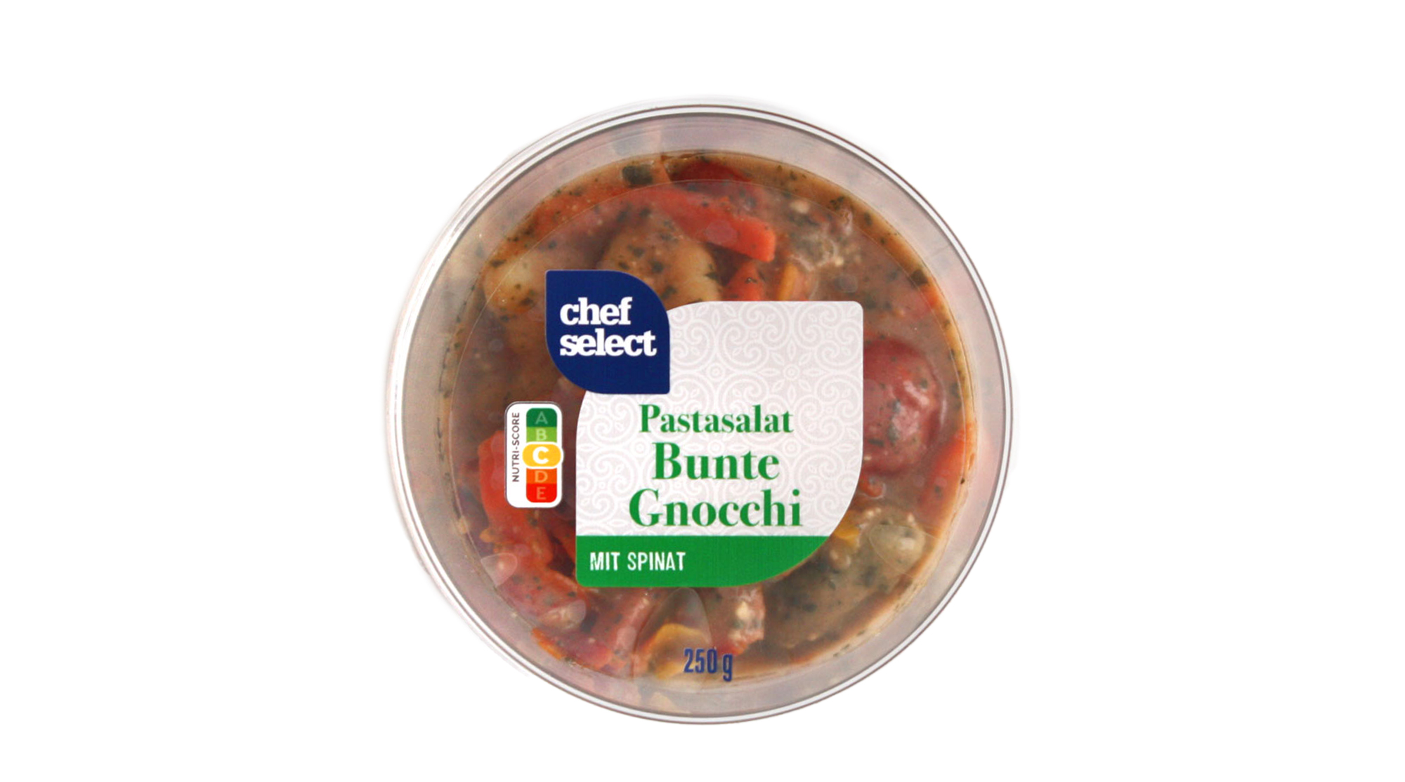 Chef Select Salat Spinat Bunte Lebensmittelklarheit Pasta Gnocchi | mit
