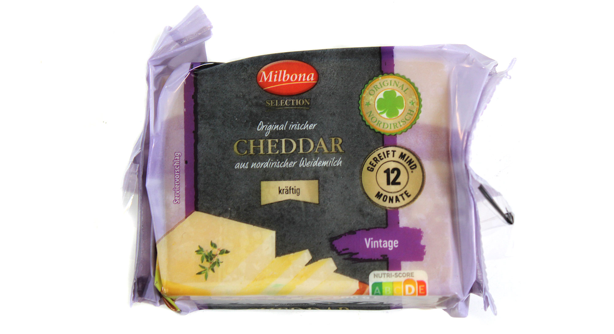 Milbona Original Irischer Cheddar Lebensmittelklarheit 
