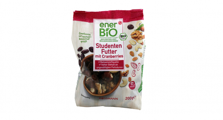 Rossmann EnerBio Studentenfutter mit Cranberries Rossmann EnerBio Studentenfutter mit Cranberries