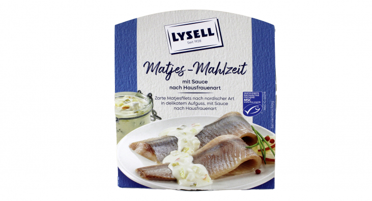 Lysell Matjes-Mahlzeit mit Sauce nach Hausfrauenart Lysell Matjes-Mahlzeit mit Sauce nach Hausfrauenart