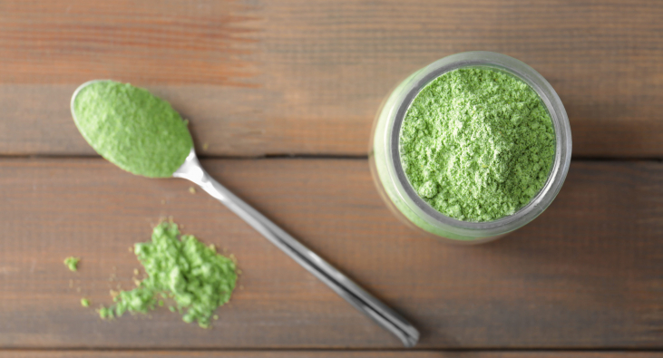 Grünes Pulver grünes Pulver