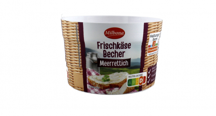 Milbona Frischkäse Becher Meerrettich Milbona Frischkäse Becher Meerrettich