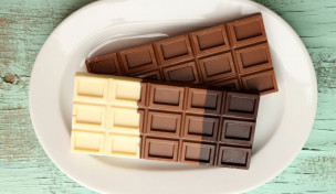 Schokoladentafel aus verschiedenen Sorten