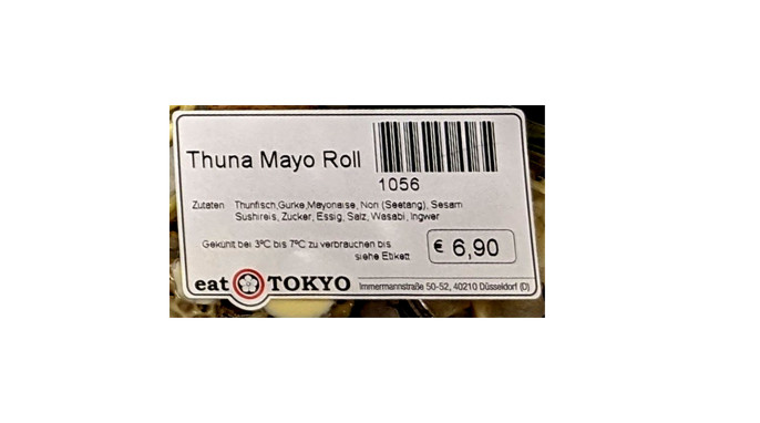 Etikett, Eat Tokyo Thuna Mayo Roll