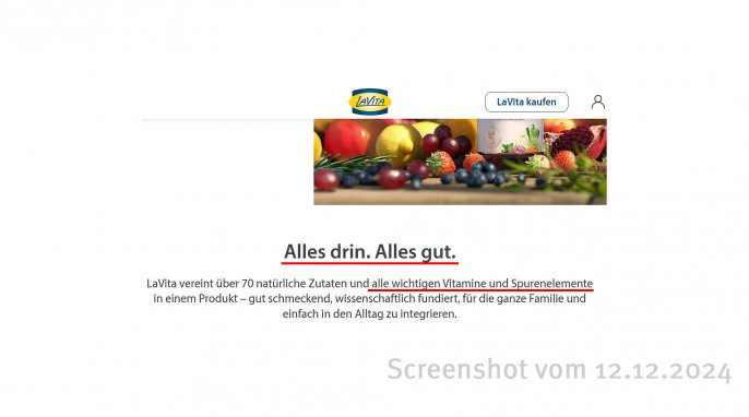 Werbung, Lavita.com, 24.01.2025 Werbung, Lavita.com, 24.01.2025