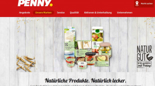 Werbung für die Marke Naturgut auf penny.de, Screenshot vom 25.08.2016