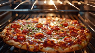 Tiefkühlpizza im Backofen Tiefkühlpizza im Backofen