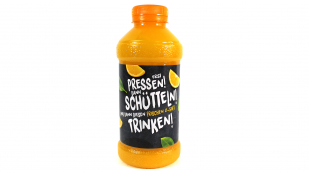 Edeka Südwest, Orangensaft „per Knopfdruck selbst gepresst“ Edeka Südwest, Orangensaft „per Knopfdruck selbst gepresst“