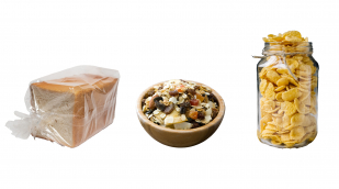 Toast, Müsli und Cornflakes Toast, Müsli und Cornflakes