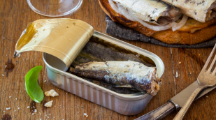 Dosensardinen, appetitlich angerichtet Dosensardinen, appetitlich angerichtet