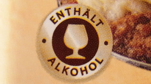 Hinweis enthält Alkohol