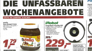 Angebot Ferrero nutella, real,- Angebotsprospekt‚ „Die unfassbaren Wochenangebote“, Kalenderwoche 42/2017 