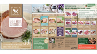 Angebot Kalbsstreichwurst, Flyer „Unsere besten Osterschinken 2020“