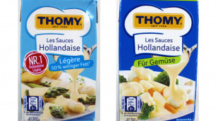 Thomy Les Sauces Hollandaise légère und Thomy Les Sauces Hollandaise, Sorte für Gemüse