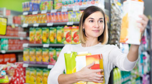 Blick auf die Saftpackung